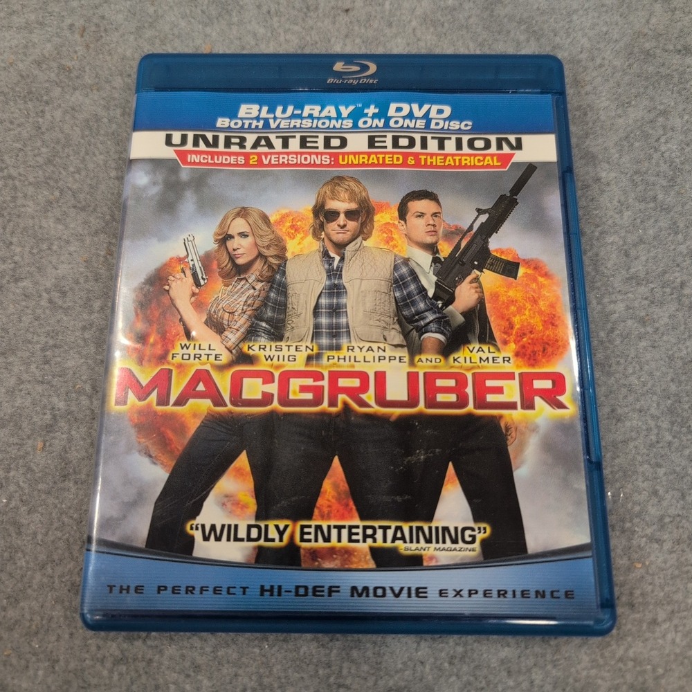 MacGruber Blu-ray DVD Unrated Edition Will Forte Kristen Wiig Action Comedy - Picture 1 of 2